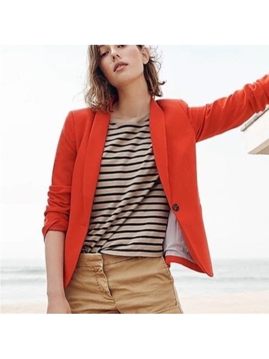 J. Crew Jackets & Blazers - J.Crew Red Parke Schoolboy Blazer | Classic Tailored Jacket